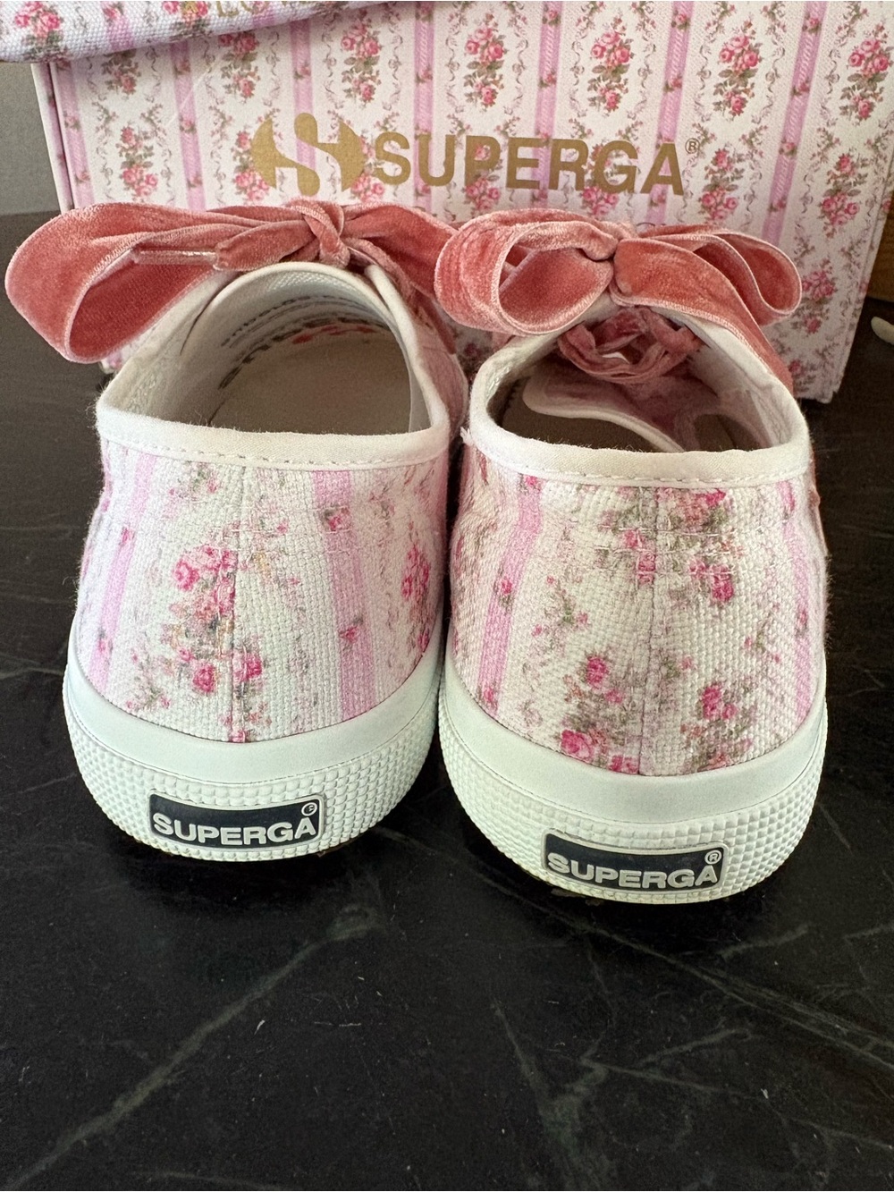 Superga x Loveshackfancy - Pink Floral Sneakers w/ Matching Tote & Box 2750 - Picture 6 of 12